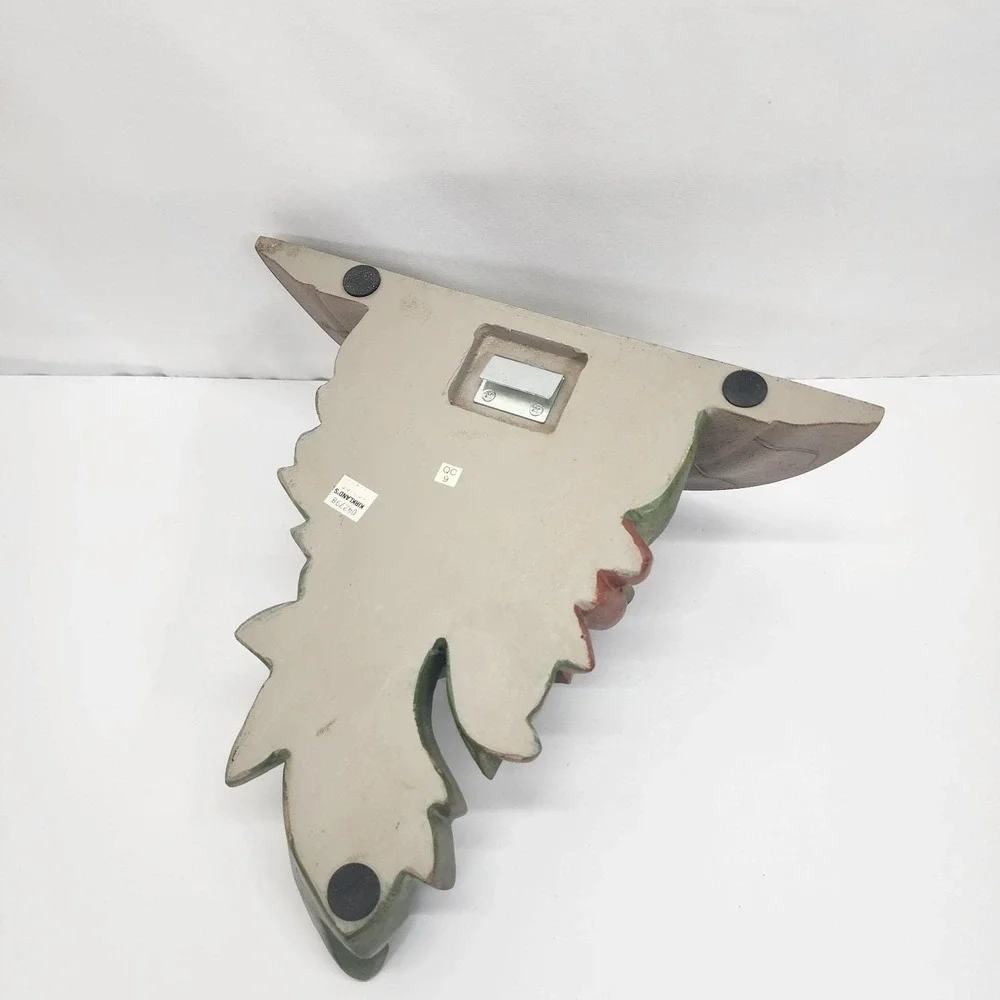Kirkland's Decorative Fruit Leaf Resin Wall Shelf Corbel Green Gold Vintage